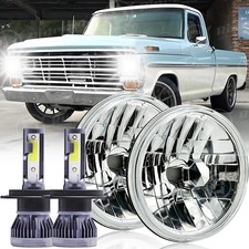 7 Inch Led Headlight High Low Beam H4 For Ford F100 F250 F350 Pickup 1953-1977