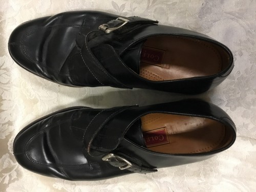 Cole Haan Shoes 11.5 2E Black Leather sole Adjustable Buckle Monk Strap vintage - Picture 5 of 8