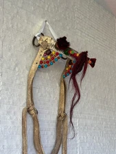 SHIPS FREE - rawhide headstall horse tack Western China