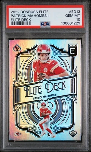 Patrick Mahomes 2022 Donruss Elite Deck PSA 10 #13