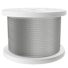 Muzata 1/8" Wire Rope T316 Stainless Steel 7x7 Strands Indoor Outdoor WR02