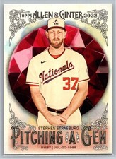 2022 Topps Allen & Ginter #PAG-10 Stephen Strasburg Pitching a Gem