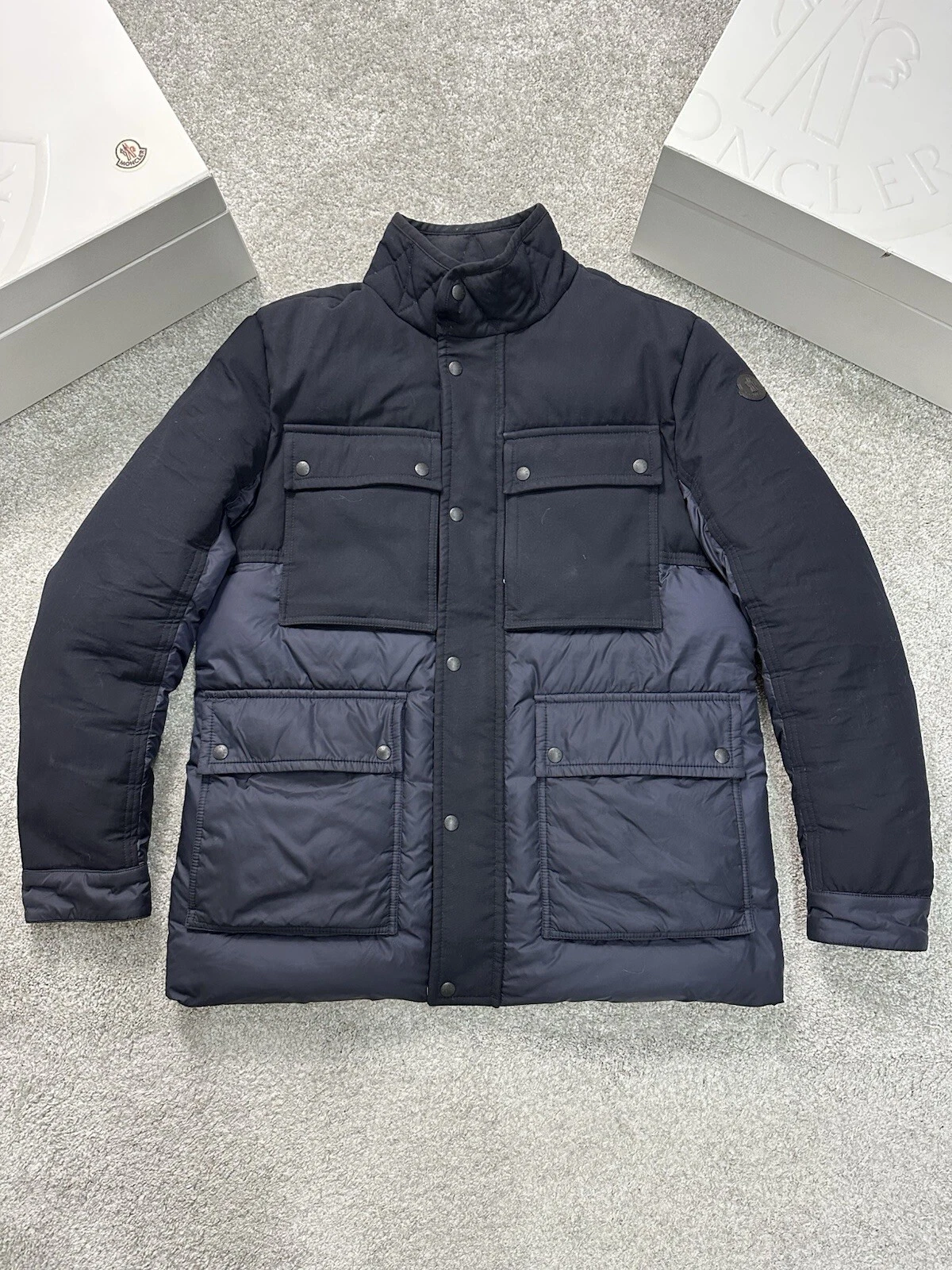Moncler Jean Michel Puffer Coat Navy Taglia 5 (XL) PREZZO AL PUBBLICO £1000