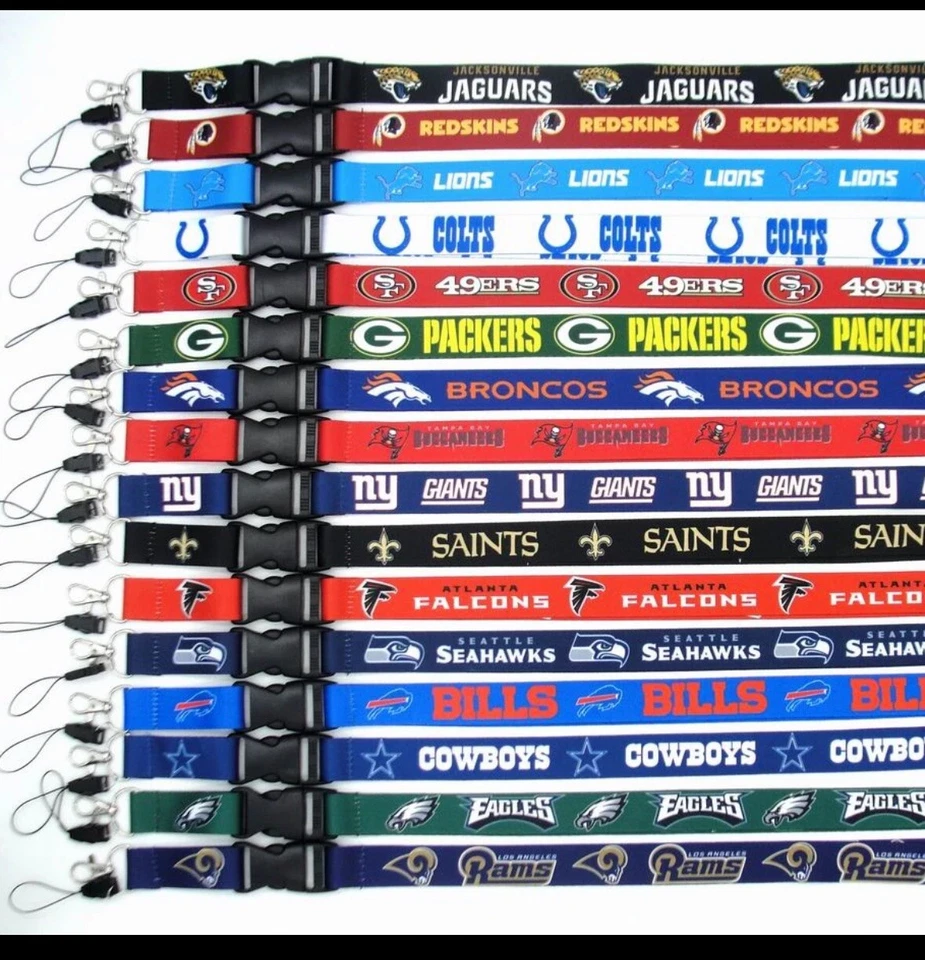 NFL Football Keychain Lanyard Choose Your Team NEW Fast shipping - Image 2 of 4
