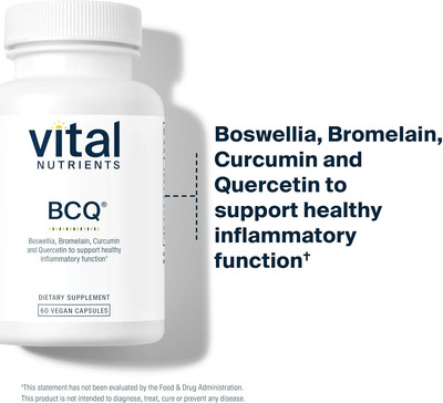 BCQ | Vegan Boswellia, Bromelain, Curcumin & Quercetin Supplement | Joint Sup...