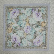 N222 PAOLO GUCCI Flower Cotton Scarf Scarves Pocket Square 18.5" X 18.5"