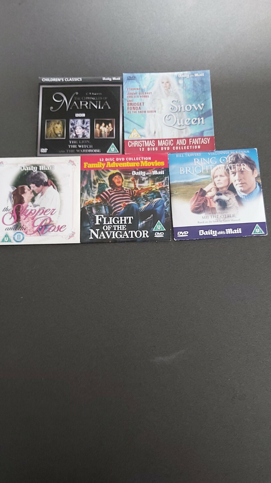 5 FAMILY FILMS NARNIA RING BRIGHT WATER SNOW QUEEN SLIPPER & THE ROSE ETC