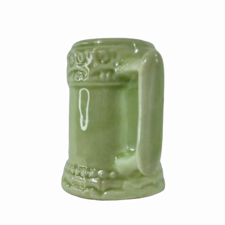 Original Vintage Mini Green Ceramic Pottery Pitcher Creamer 2.5” Marked F9F - Изображение 4 из 4