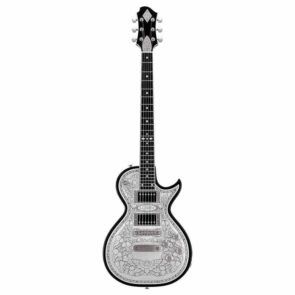 ZEMAITIS MFG-AC-24 BK Black Electric Guitar with Hard Shell