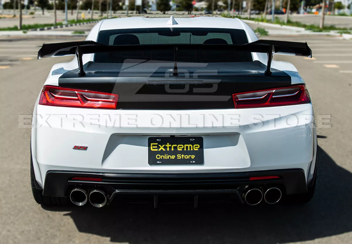 ZL1 1LE Style GLOSSY BLACK Rear Trunk Wing Spoiler For 16 Up