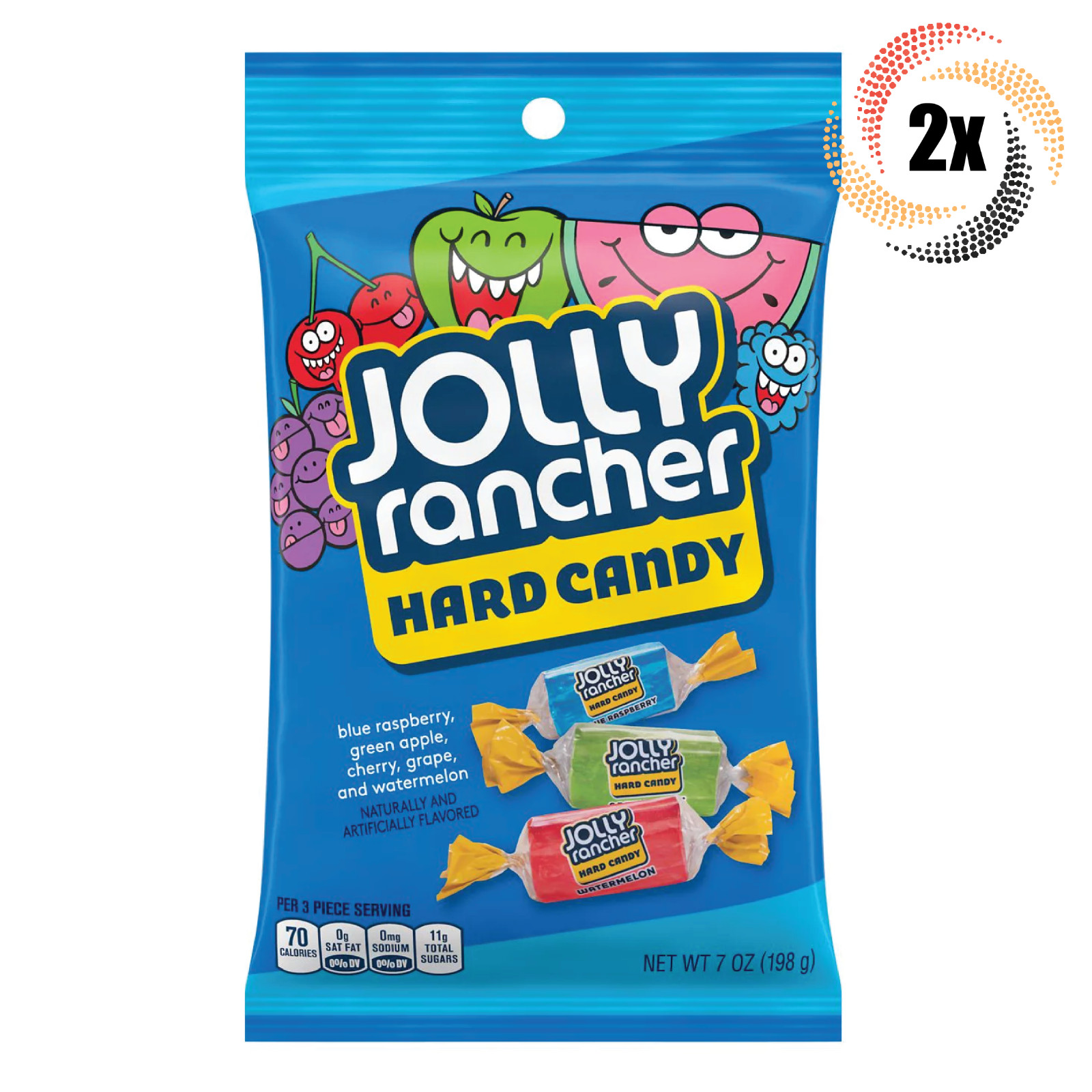 2 упаковки конфет Jolly Rancher с оригинальным вкусом ассорти из карамели |7 унций | Быстрая доставка!