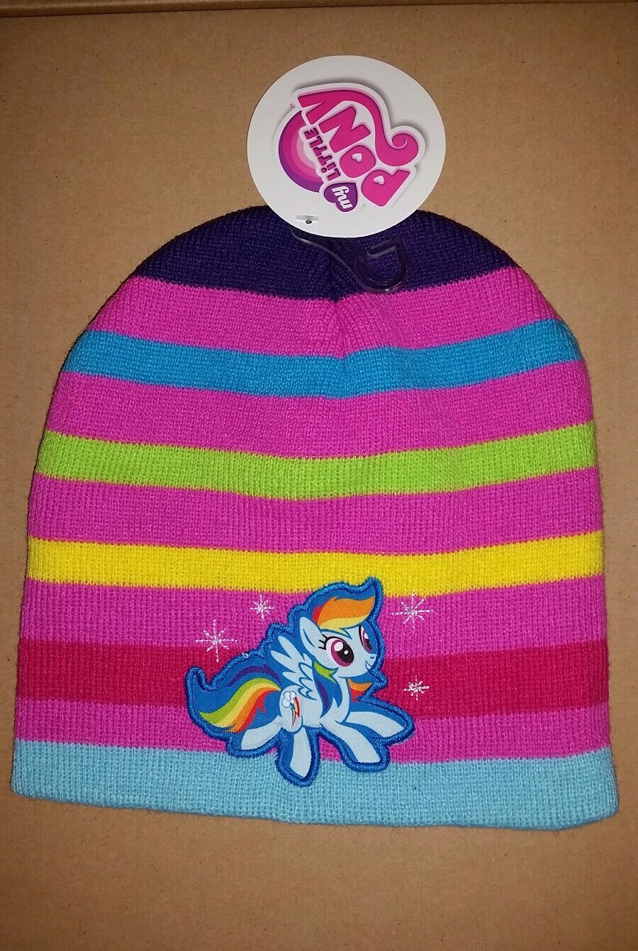 Cappello da neve My Little Pony Rainbow ragazza berretto da neve maglia inverno bambini arcobaleno cruscotto