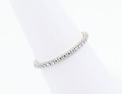 Tiffany & Co. Metro Eternity Diamant Ring 18 Karat Weißgold Gr. 5,0