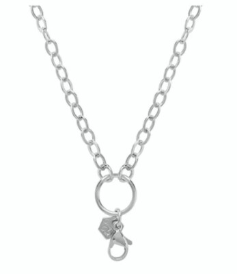 Authentic Origami Owl 18  - 36  Oval Link Convertible Toggle Chain Silver 18/36 