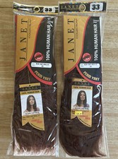 100 Human Hair Extensions. Yaki Straight. 10  in. Color 33. 4pack For 60