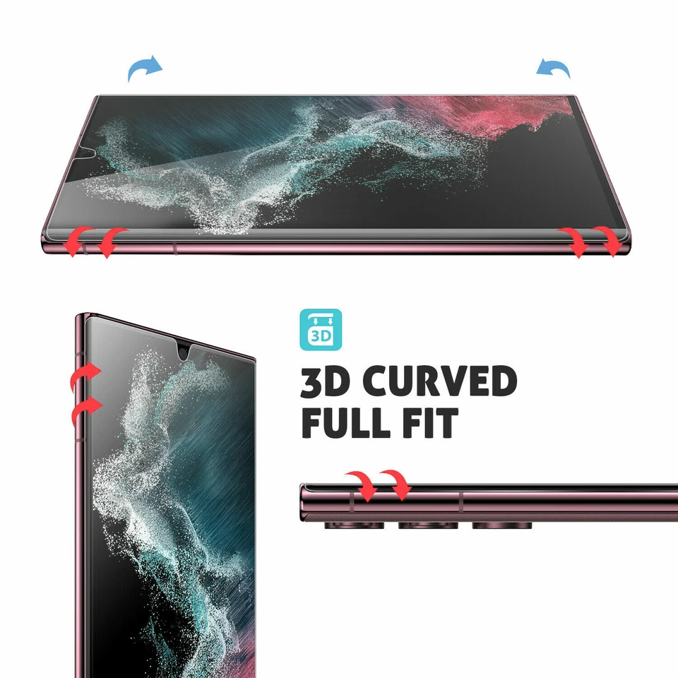 Fr 三星 S23 S24 Ultra/S21 S23 FE 隐私屏幕 全保护套 保护膜 2 件 — 第 4/4 张图片