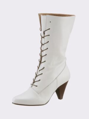 Leder Stiefel weiß 39 Damen Heine Nappaleder Schnürstiefel UVP: 149  8.7329