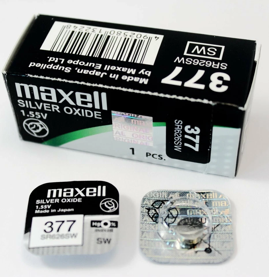 Pile pour montre 377 V377 SR626SW Maxell Made in Japan livraison gratuite