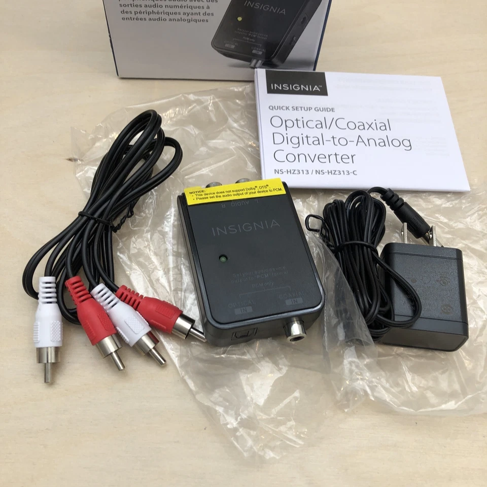 Adaptador convertidor de audio digital a analógico coaxial óptico Insignia para receptores Foto 2 de 4