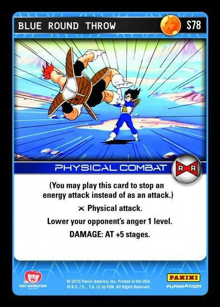 DBZ Dragon Ball Z TCG Card Panini Evolution S78 Blue Round Throw