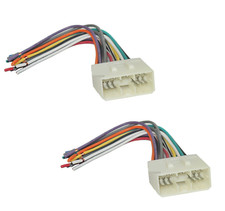 2 pcs Car Stereo CD Player Wire Harness for 1990-02 Hyundai Aftermarket Radio