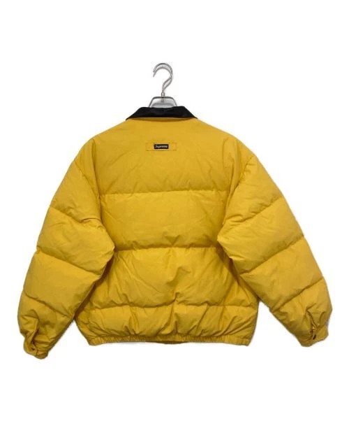 SUPREME Men s 19Fw Leather Collar Puffy Jacket Yellow Size M 3143