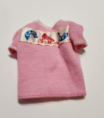 BARBIE DOLL CLOTHES FASHION STARTERS CAMP BARBIE TOP SHIRT ONLY PINK VERSION