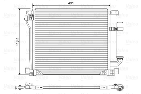 Valeo 822587 condenseur de climatisation en aluminium pour berlines et SUV