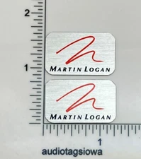 Martin Logan Speaker Badge Logo Custom Made Aluminum Pair In Wall