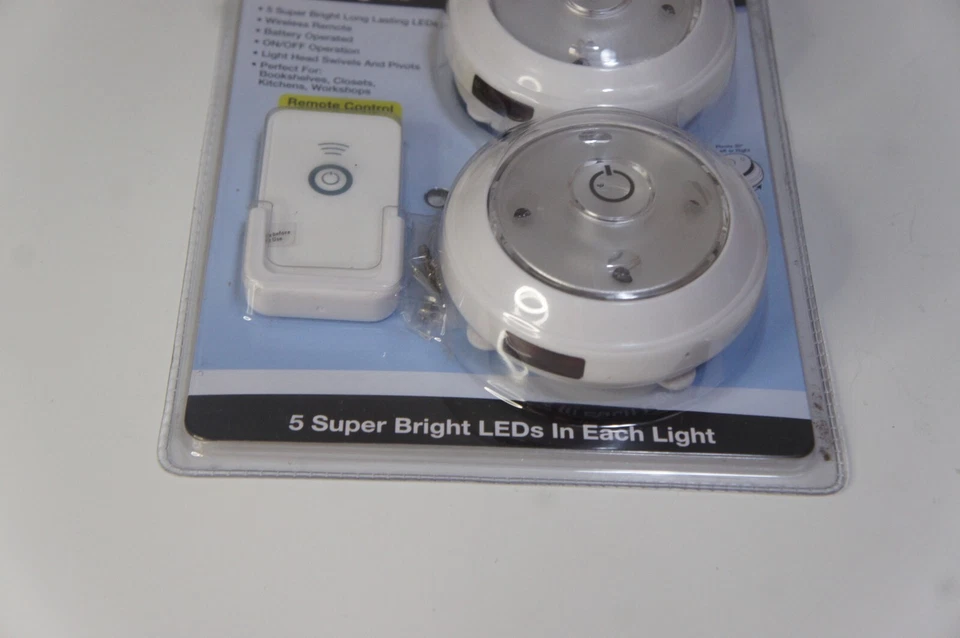 Rite Lite Remote Controlled Wireless LED Puck Lights Set of 2 Easy Install - Image 4 of 4