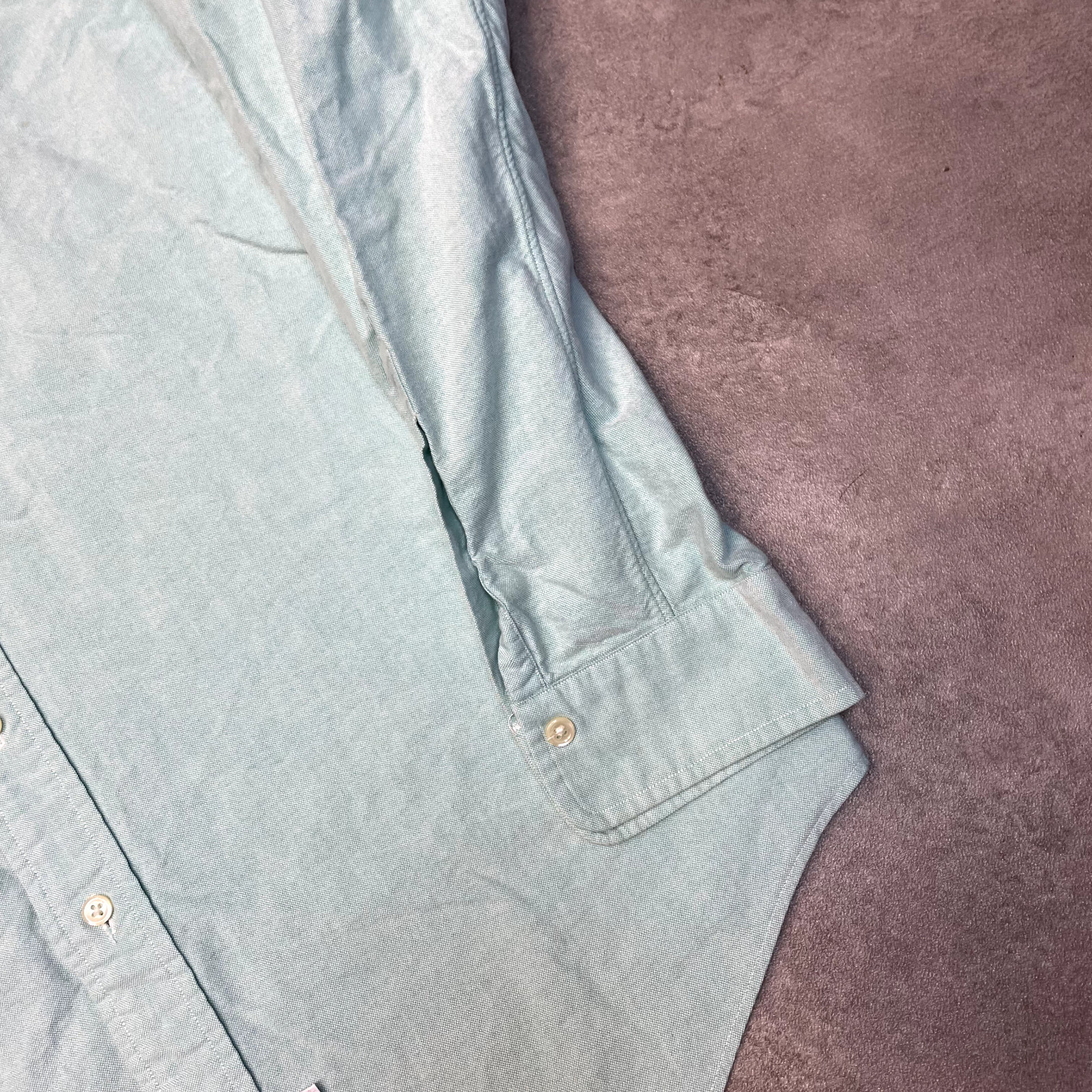 Ralph Lauren Shirt Mens Small Pony 100% Cotton Button Up Top, Blue Large image 5