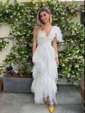 Zimmermann Rhythmic Fluted Gown White