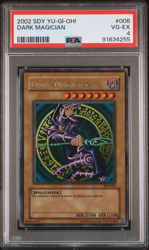 Yugioh! PSA 4 2002 Dark Magician SDY-006 ultra raro ilimitado
