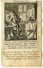 Antique Print-PROFESSION-SCHRYWERKER-WOOD WORKER-Luiken-Clara-c.1700