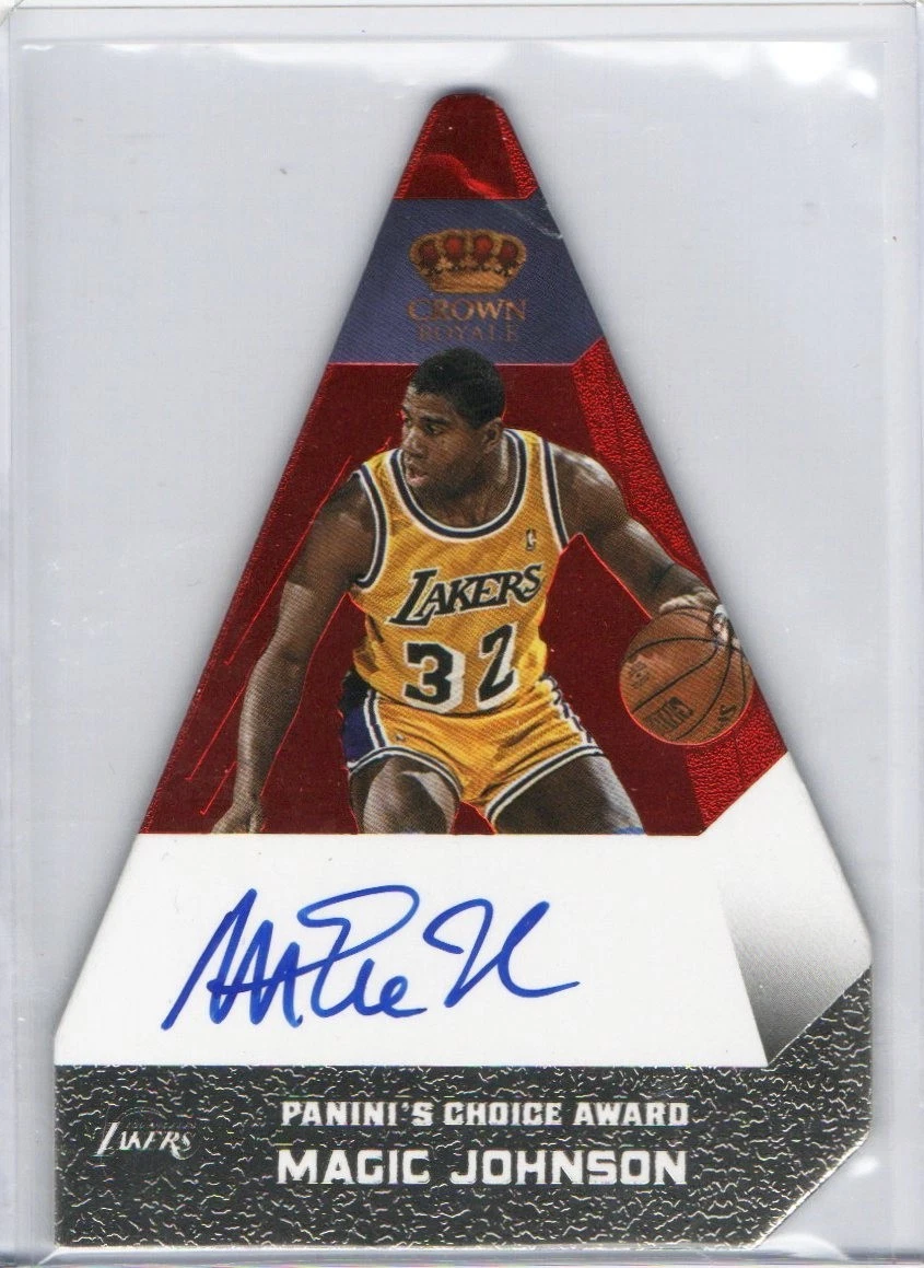 Panini Magic Johnson Basketball Autographed Sports Trading Cards