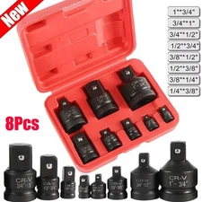 8PCS 3/8" to 1/4" 1/2 inch Drive Ratchet SOCKET ADAPTER REDUCER Air Impact Set
