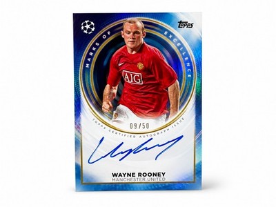 2025/26 Topps UCC Inception Wayne Rooney Marks of Excellence On Card Auto 09/50