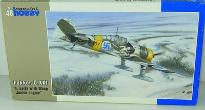 Special Hobby 1/48 Scale Fokker D.XXI ''4. Sarja With Wasp Junior Engine''