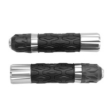 Poignées De Guidon De Moto 7/8"/22 Mm En Cnc Universelles Argent Pour Moto Cub