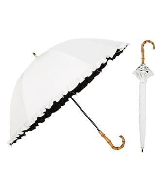 【2026】Ultimate Parasol UVO 12-Rib Frill Off-White  Heat Shielding/100% Light