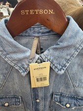 Stetson Womens Button-up Western Denim NWT XS