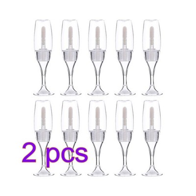  2 PCS Lipgloss-röhre Plastiklipglossrohre Kleine Lipglossbehälter