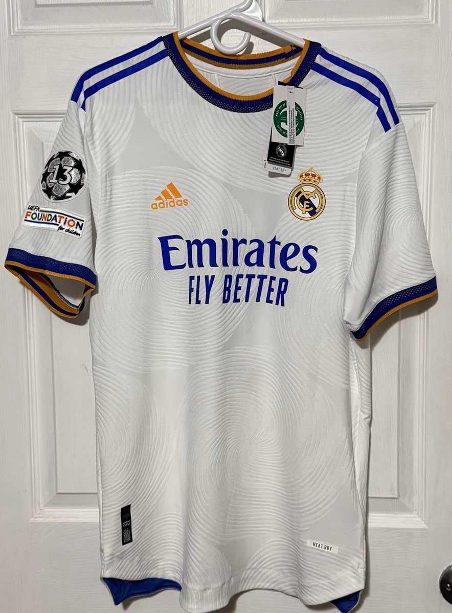 adidas Real Madrid Benzema #9 UEFA Champions League Jersey White