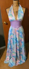 SHEIN X Multicolor Abstract Halter Long Gown For Weddings Or Date Night