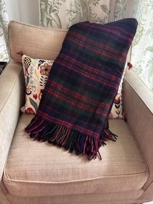 EDINBERG OLD TOWN WEAVING CO. Wool Tartan Throw blanket 58  X 72 