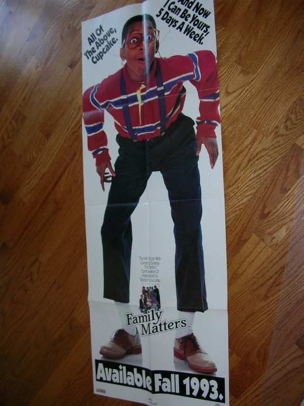 Steve Urkel Family Matters Lorimar Television Syndication Poster Hard To Find
