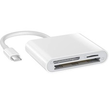 3-in-1 Type-C to CF SD MicroSD Card Reader Adapter for Smartphone Computer
