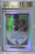 2014 Bowman Draft Chrome Pick Refractor Kyle Freeland BGS 9.5 GEM MINT Auto 6ns