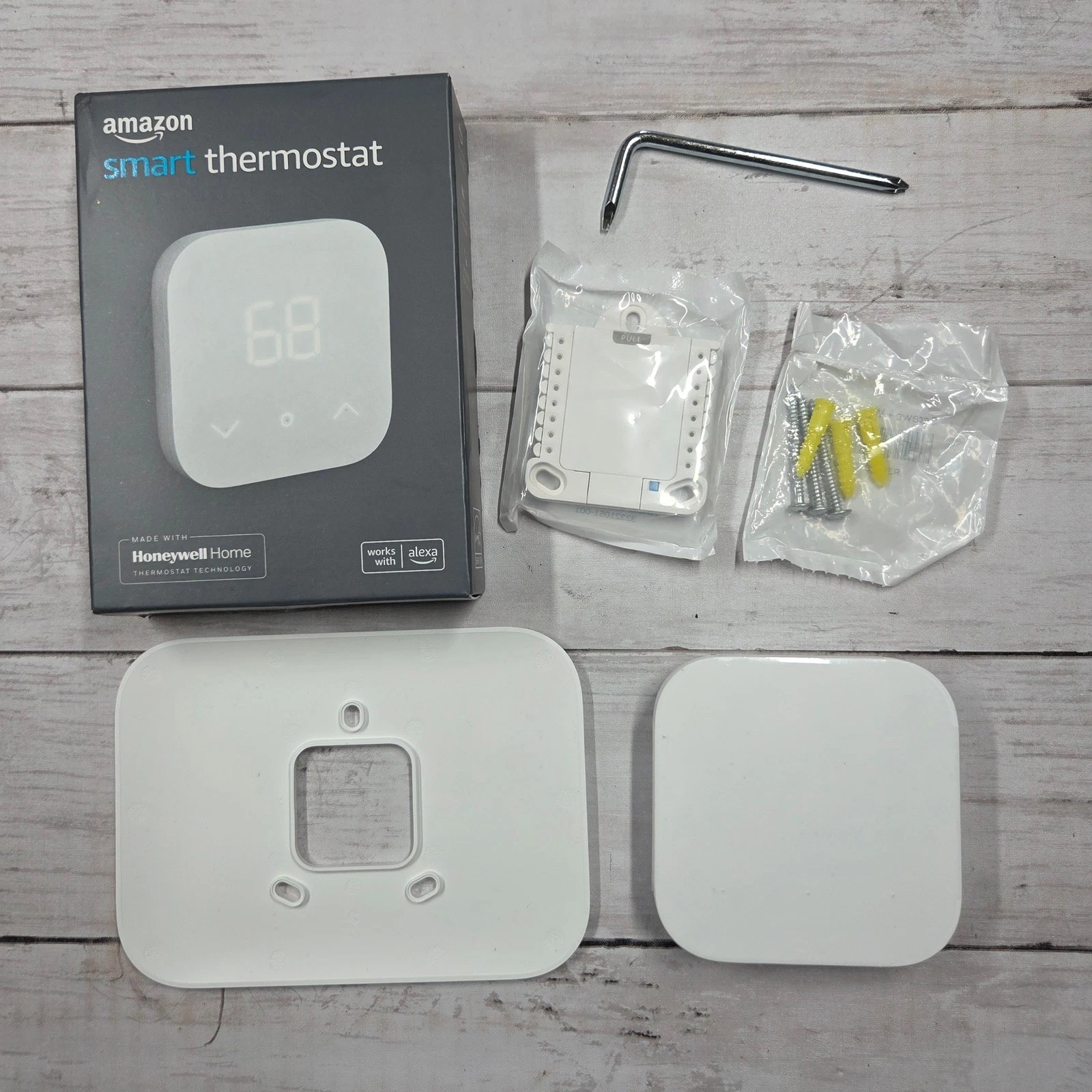 Amazon Smart Thermostat White Alexa Enabled Honeywell Home Technology