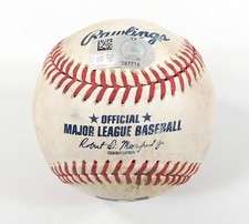 Marlins @ Nationals 8-31-23 Game-Used Baseball Jake Burger (HBP) / Joan Adon COA
